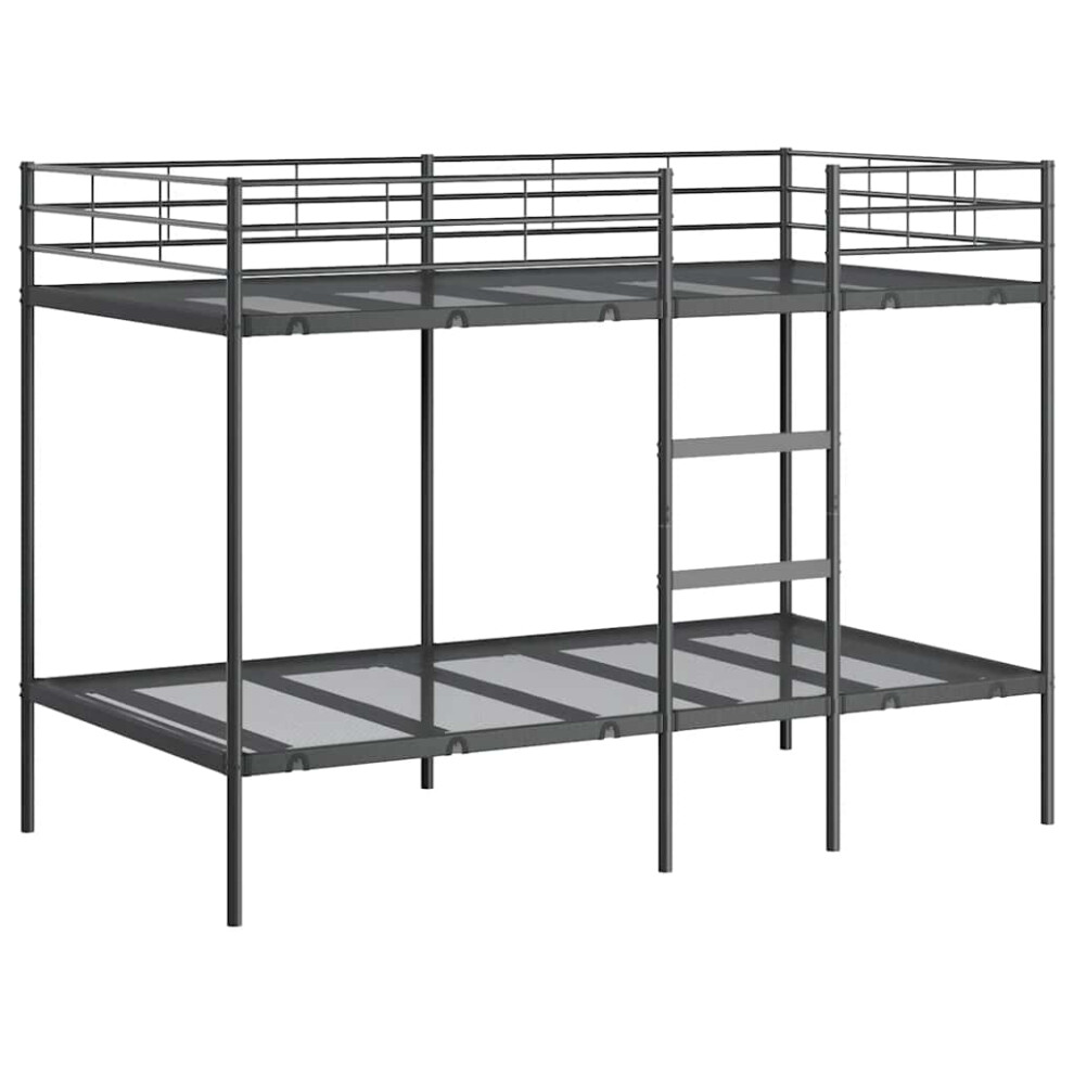vidaXL Bunk Bed without Mattress Black 107x203 cm Steel bed frame bed base
