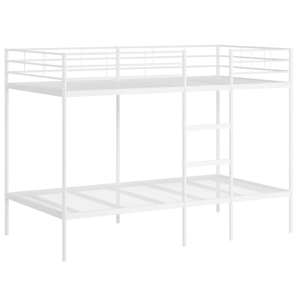 vidaXL Bunk Bed without Mattress White 107x203 cm Steel bed frame bed base