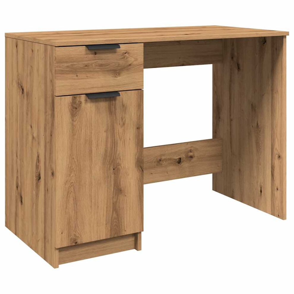 Vidaxl Desk Artisan Oak 100X50x75 Cm Engineered Wood Office Desk