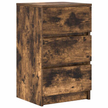 vidaXL Bedside Cabinet with 3 Drawers Smoked Oak 39x35x65 cm bedside table