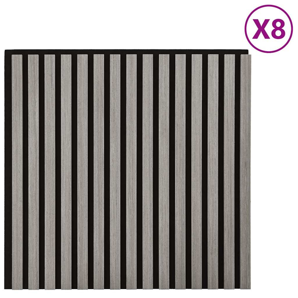 vidaXL Acoustic Wall Panels 8 pcs Slatted 60.5x60 cm Oak Veneer acoustic panel