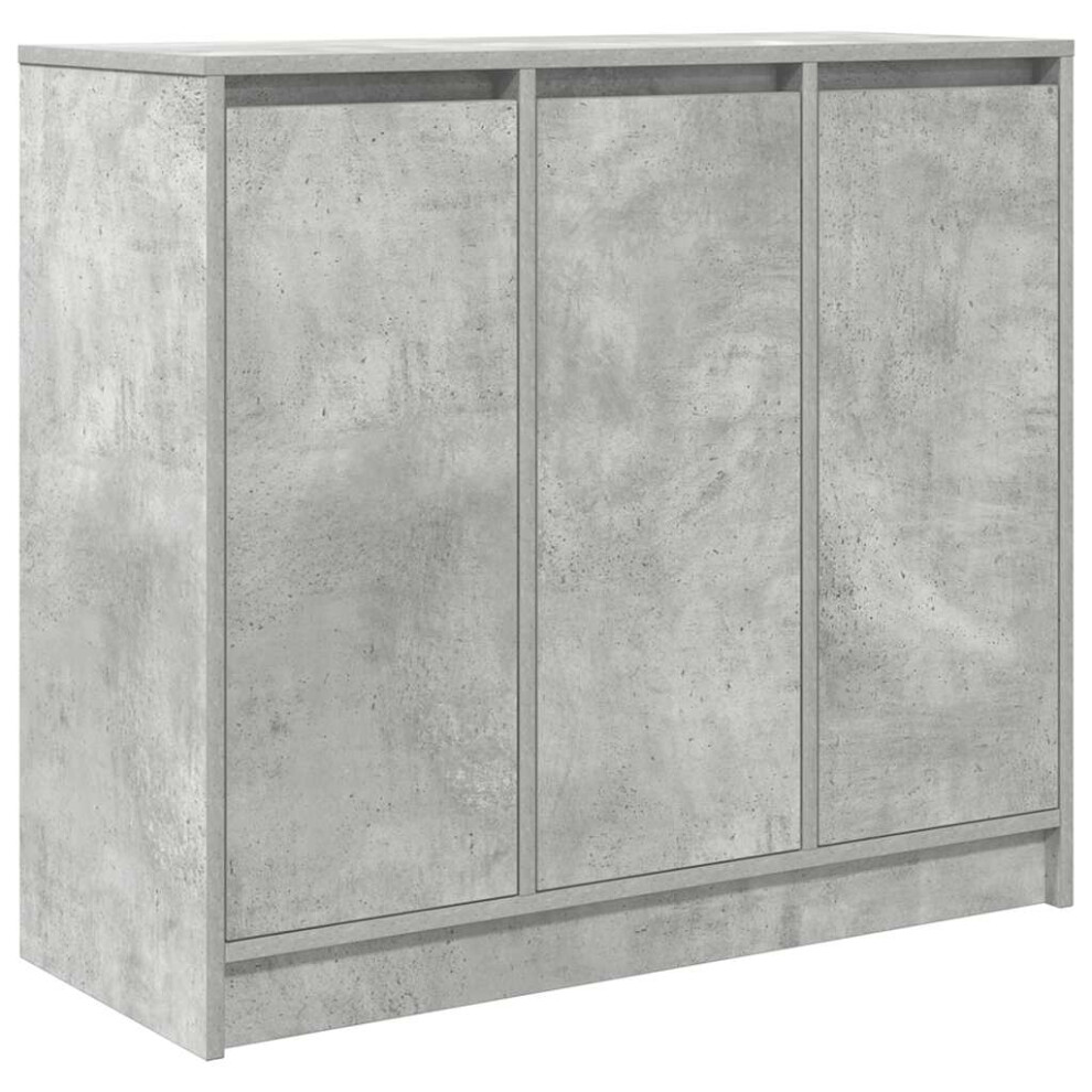 Vidaxl Sideboard Concrete 85X34x76 Cm Engineered Wood Storage Cabinet Grey