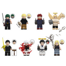 (8pcs-A) 8pcs Ghost Slayer Blade Breaking Souls Joker Minifigure Assembled Mini Building Block Action Figures Toy