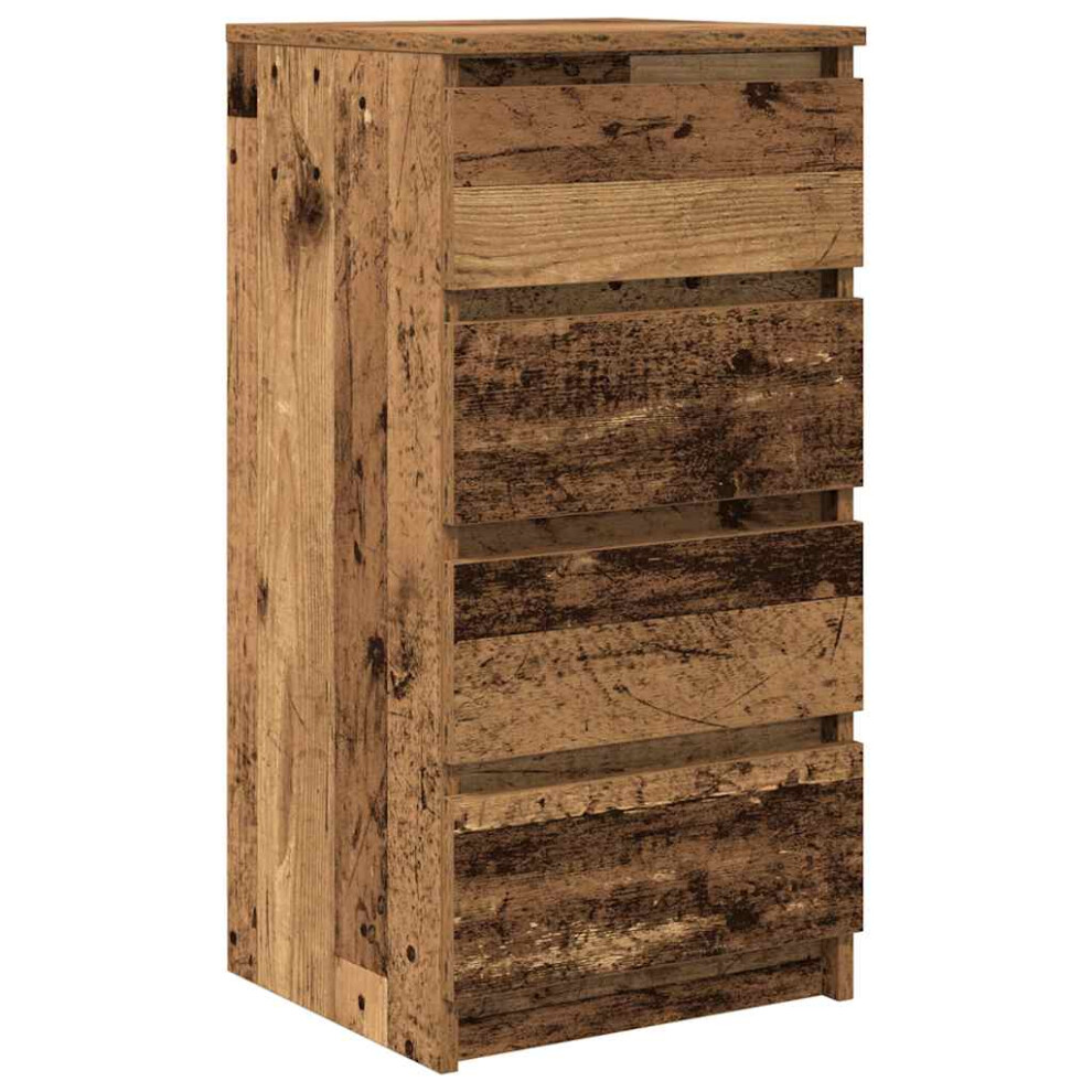 Vidaxl Sideboard Old Wood 37.5X35x76 Cm Engineered Wood Storage Cabinet