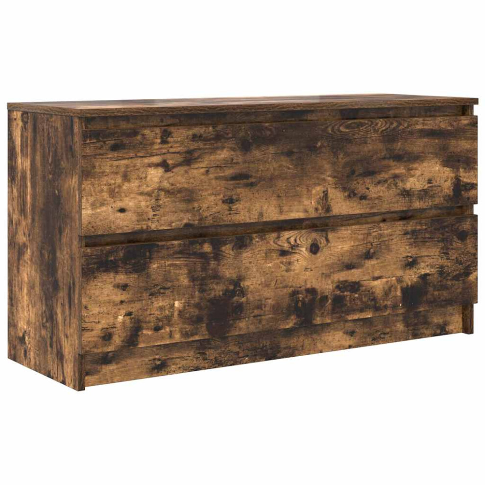 vidaXL TV Cabinet Smoked Oak 100x35x54 cm Engineered Wood tv stand-image-OPC-PFZBJY9-NEW