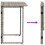 VidaXL vidaXL Gartentisch Klappbar Grau 90x51x75 cm Poly Rattan 7