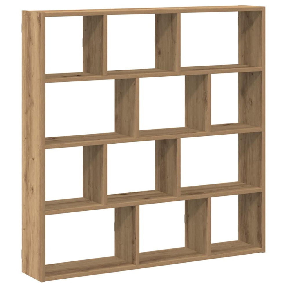 Vidaxl Wall Cube Shelf 12 Compartments Artisian Oak Engineered Wood