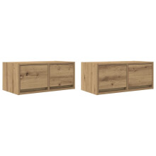 vidaXL TV Cabinets 2 pcs Artisan Oak 60x31x25.5 cm Engineered Wood TV bench