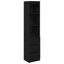 vidaXL Highboard Black Oak 37.5x35x180 cm Engineered Wood cabinet side cabinet