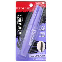 Rimmel Wow Wings Mascara, Long-Wearing, Volumizing, Smudge-Proo, 003, Extreme Black, 0.4oz