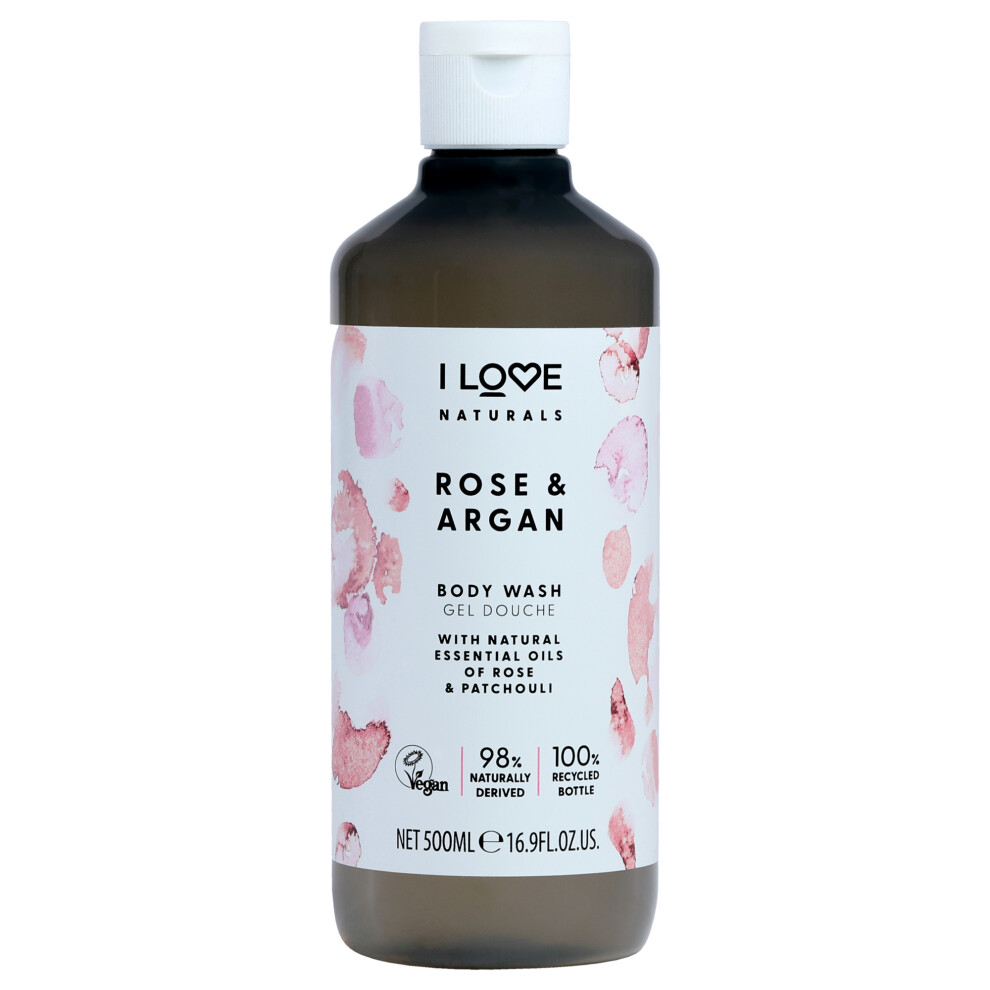 I Love Cosmetics Ltd I Love Cosmetics Naturals Body Wash - Rose And Argan For Women 16.9 Oz Body Wash