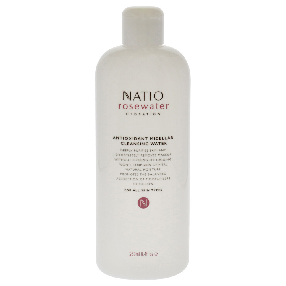 Natio Rosewater Antioxidant Micellar Cleansing Water For Women 8.4 Oz Cleanser