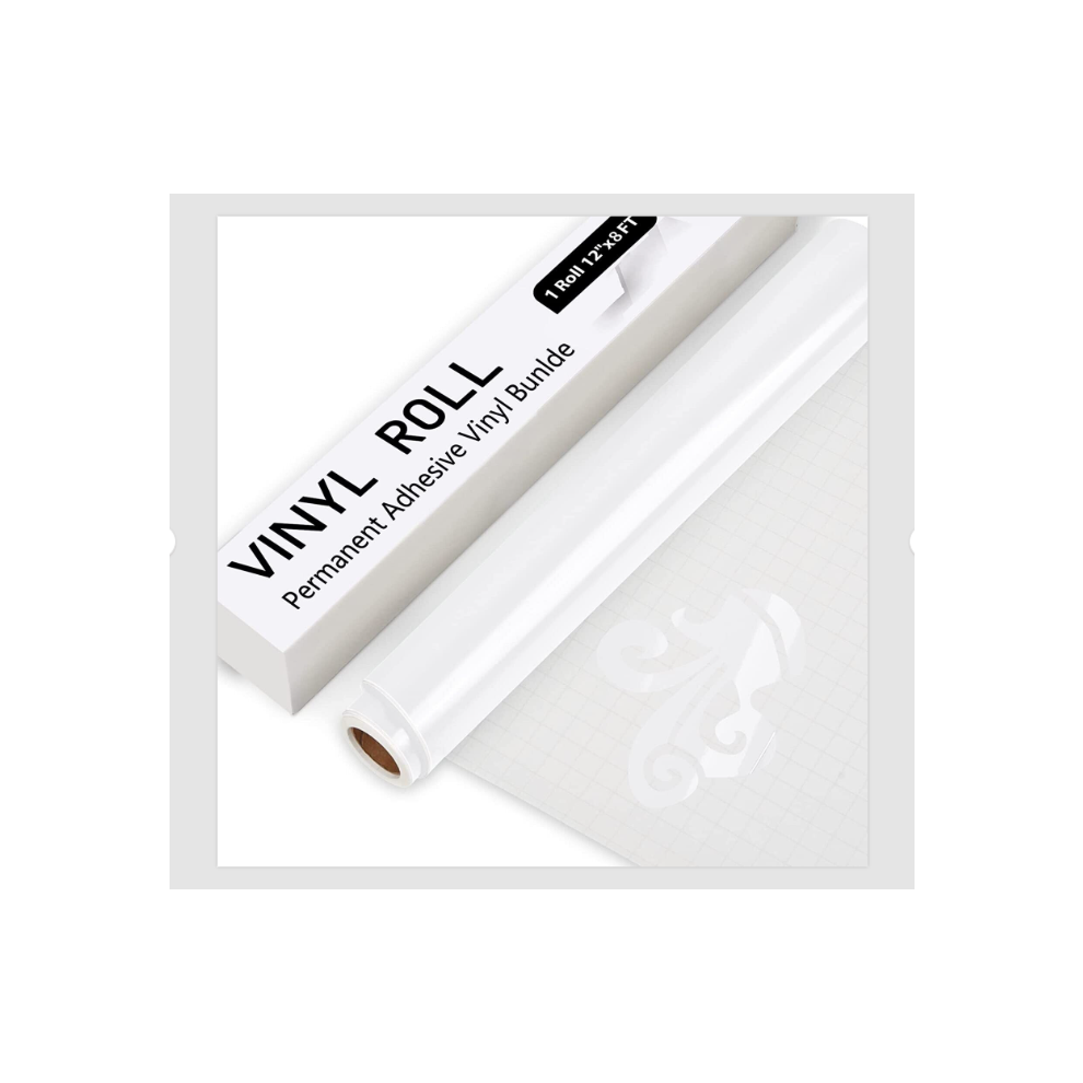 Huaxing Glossy Permanent Vinyl Roll-30.5 X 244 Cm Vinyl Self Adhesive White