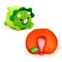 2-in-1 Swapseazzz Travel Pillow and Plush Toy - Huck the Dinosaur Adorasaurs Dinosaurs Themed Gifts