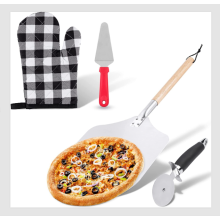 Pizza Peel, Aluminium 12 inch x 14 inch Pizza Paddle with Pizza Cutter