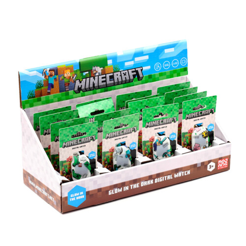 Minecraft silikone digitalur med lys