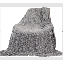 Luxury Faux Fur Blanket, Fluffy Soft Warm Blanket Grey, 228x228cm