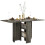 Homcom HOMCOM Mobile Drop Leaf Dining Table Folding Desk w/ 2 Wheels Dark Grey 9