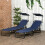 Outsunny Outsunny 2 Piece Folding Sun Loungers with Adjustable Backrest, Dark Blue 1
