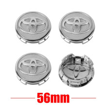(56mm silver 09) 4pcs Car Wheel Center Hub Center Cap Rim Hub Dustproof Cover Emblemem For Toyota camry corolla rav4 yaris prius Accessories