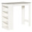 Homcom HOMCOM Bar Table Coffee Table Kitchen Dining Table with 4-Tier Shelf Grey 9