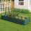 Living And Home Outdoor Rectangular Metal Raised Garden Bed, Dark Green 2