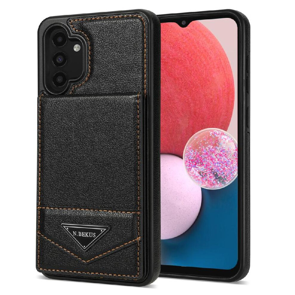 Photos - Case  Slim  for Samsung Galaxy A13 5g Kickstand Protective Cover Pu Leather Rfid Blocking Magnetic Closure(Black)