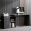 Homcom HOMCOM Computer Desk Table Workstation L Shape File Cabinet Black Home Office 1