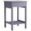 Living And Home Grey Side Table with Single Drawer and Round Solid Wood Handle 3