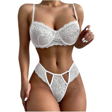 Sexy Lingerie For Women Naughty Erotic Outfits Womens Cut Out Bra Briefs Sets Lace Solid Cami Pajama Lingerie Set Slutty Underwears Nightwear Sets For