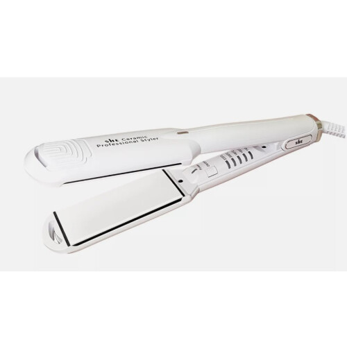 SHE WIDE CERAMIC White Hair Straighteners Variable Temperature, 1