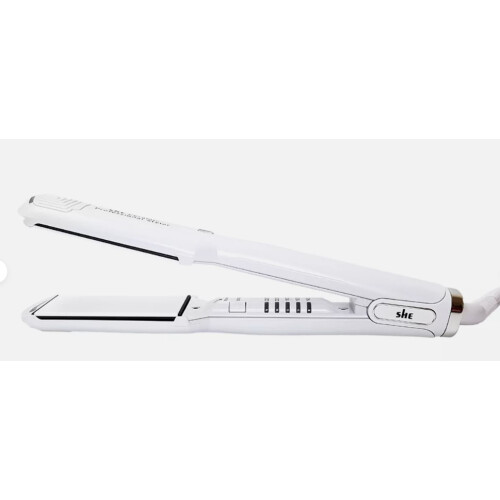 SHE WIDE CERAMIC White Hair Straighteners Variable Temperature, 2