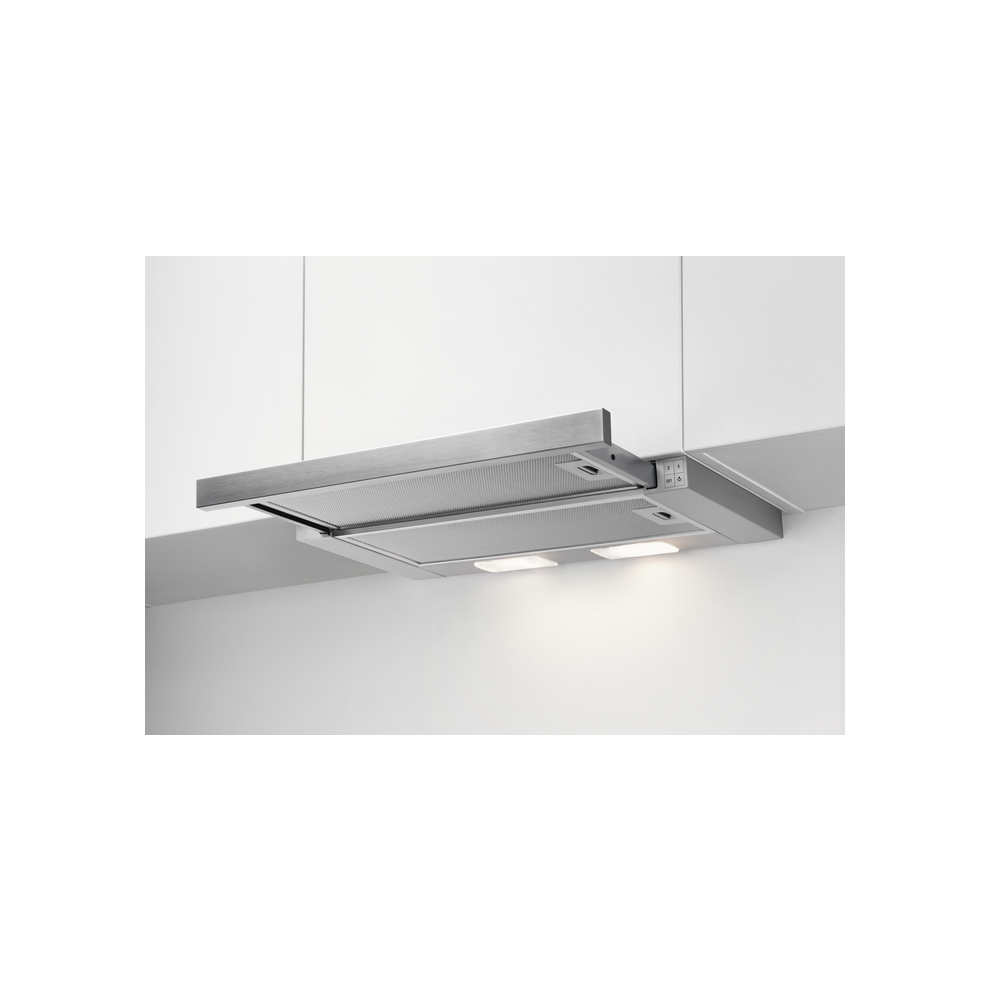 Zanussi ZFP316S 60cm Pull-Out Cooker Hood - Silver