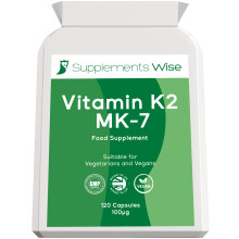Vitamin K2 MK7 120 Capsules Bone & Teeth Health Suitable For Vegans