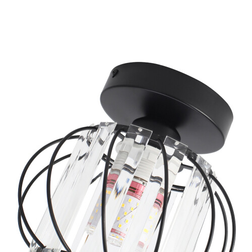 Living And Home Crystal Semi Flush Mount Ceiling Light 2