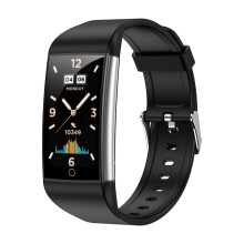(Black) Smart Bracelet Heart Rate Blood Oxygen Urine Acidity Blood Sugar ECG Heart Electrogram Body Temperature