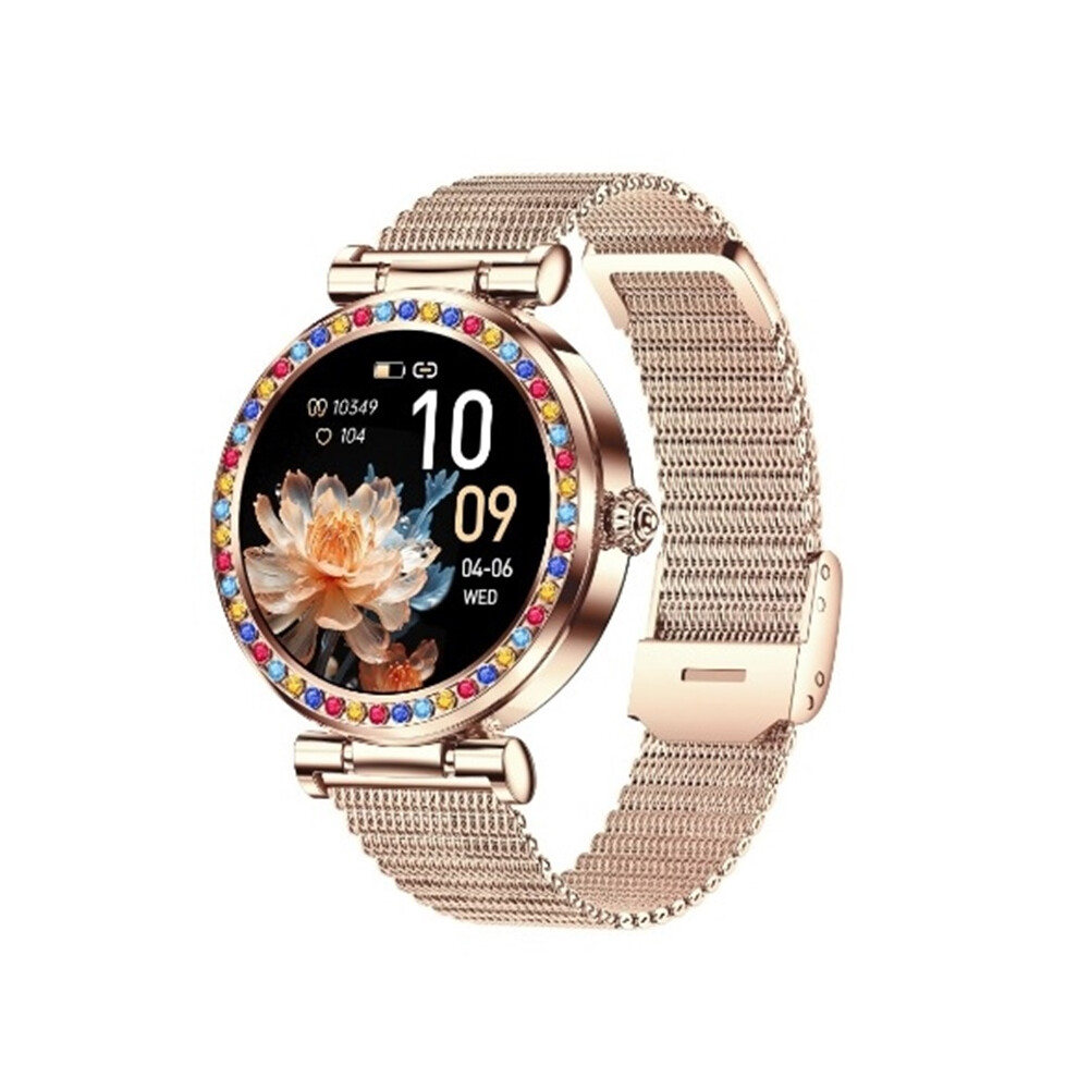 (Gold) 1.27" Bluetooth Call Women Smart Watch Health Monitoring Sports Fitness Tracking Diamonds Smartwatch Gold 4027917216740