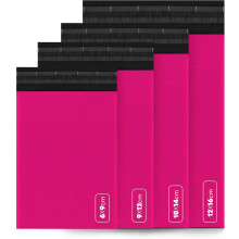 (Pink, Pack of 60) delka Mailing Bags, 60 Mixed Size Poly Mailer Bags
