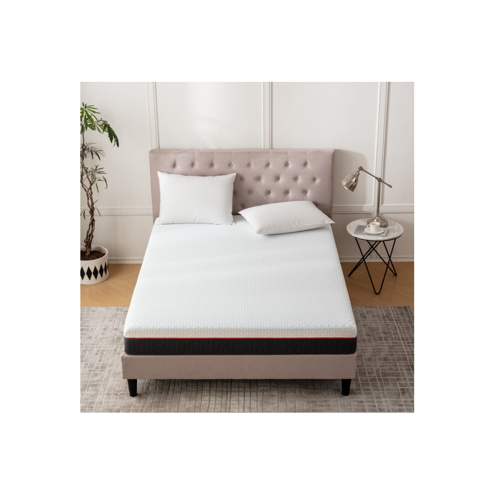 (King (150 x 200 x 16cm)) GUDE NIGHT Memory Foam Mattress Bed Mattress Medium Firm for Body Support whith Breathable and Soft OEKO-TEX Fabric Skin-fri