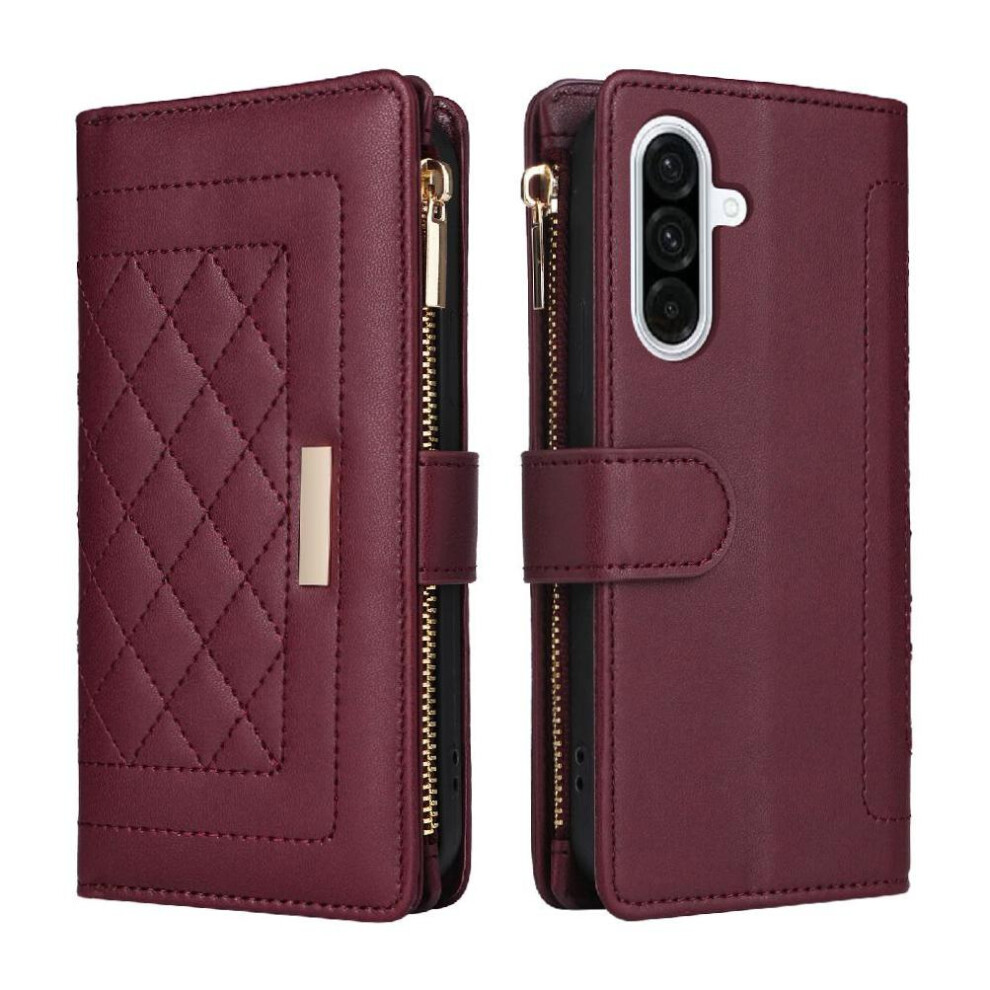 (Red) Flip Case For Samsung Galaxy A36 5G Wallet Shockproof Card Slots Strap Red 764549262588