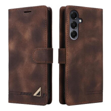 (Brown) Flip Case for Samsung Galaxy A16 Flip Cover Shockproof Simple Business Leather Case Wallet