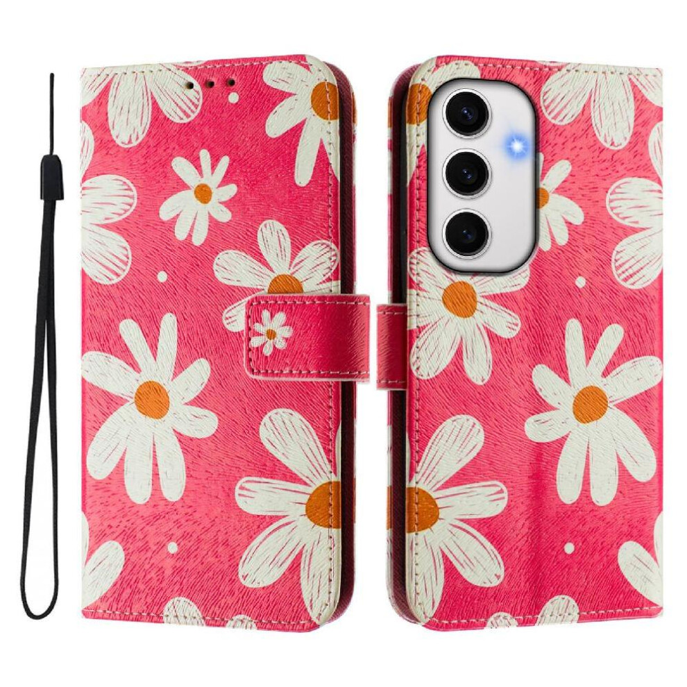 (Ohter) Case For Samsung Galaxy S24 Fe 5G Wrist Strap Pattern Magnetic Closure Flip Leather Wallet 764549263684