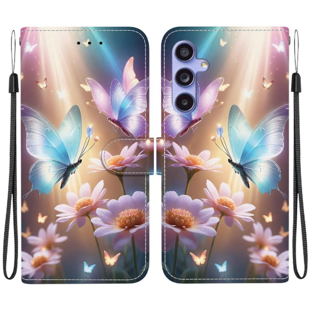 (C6) Compatible With Samsung Galaxy S24 Fe Case Card Slots Card Slot Kickstand Pu Leather Pattern Cover 764549265961