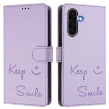 (Light Violet) Case for Samsung Galaxy A56 Rfid Blocking Card Holder Wallet Pu Leather Flip Cover