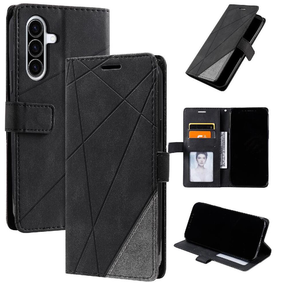 (Black) Case For Samsung Galaxy A36 5G Pu Leather Shockproof Magnetic Card Holder Kickstand Wallet Flip Folio Black 764549267200