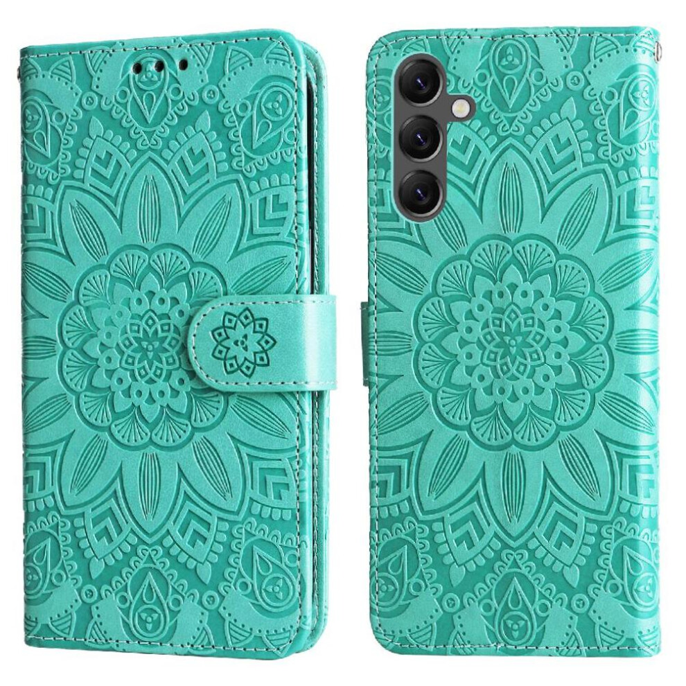(Green) Case For Samsung Galaxy A25 5G Protective Cover Flip Card Slots Leather Green 764549267644
