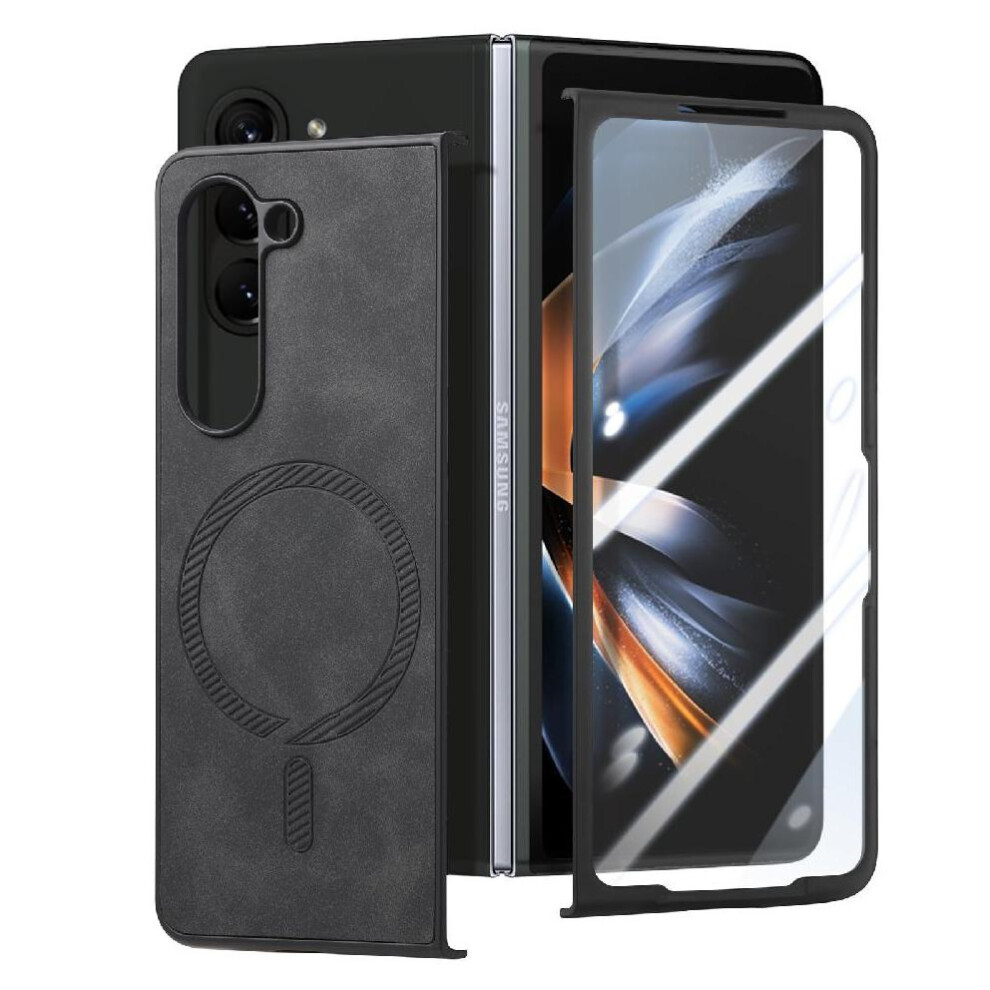 (Black) Case for Samsung Galaxy Z Fold 6 Slim Magsafe Car Mounts Wireless Charging Lightweight