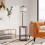 Living And Home Modern Metal Floor Lamp Side Table 2 In 1 2