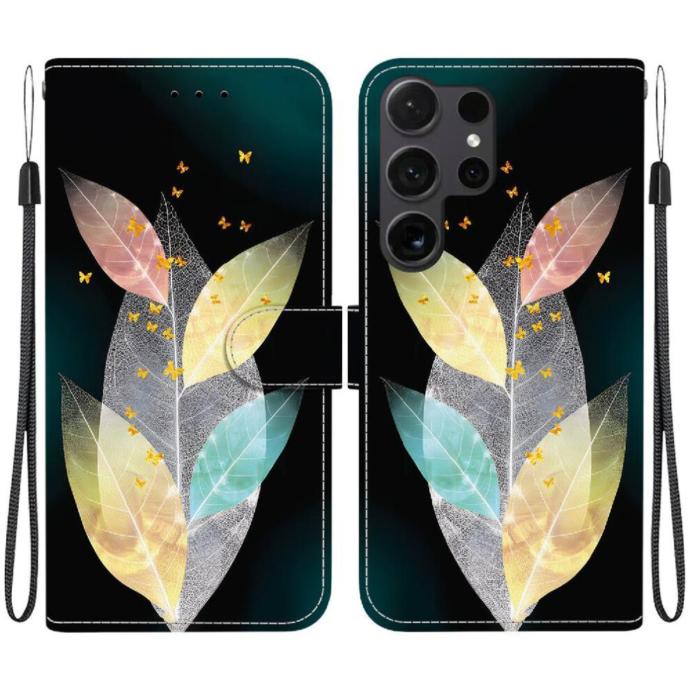 (C7 ) Flip Case For Samsung Galaxy S24 Ultra 5G Pu Leather Card Slot Kickstand Wallet Card Slots Pattern Cover 764549271269