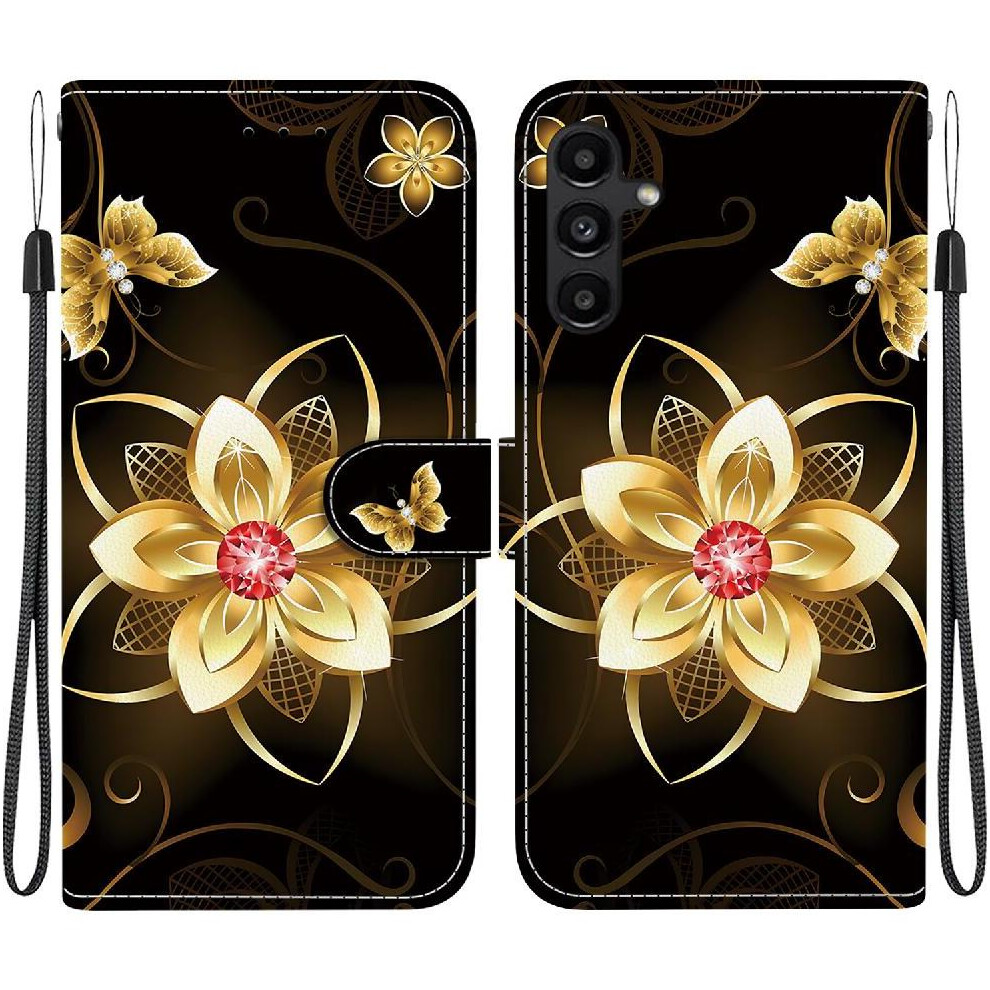 (C6) Flip Case For Samsung Galaxy A15 4G/5G Pattern Cover Card Slots Pu Leather Wallet Card Slot Kickstand 764549271641